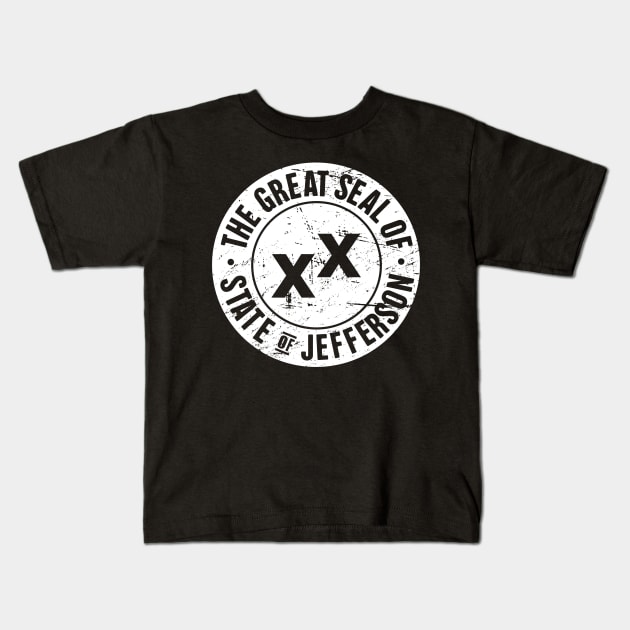 State Of Jefferson | Distressed Seal Kids T-Shirt by MeatMan